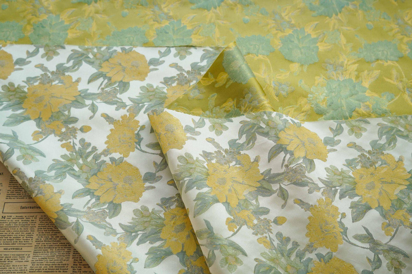 Floral Jacquard Brocade Fabric: 56"W Rayon Cheongsam Qipao Material