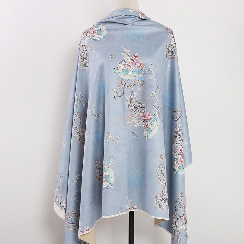 Floral Faux Suede Fabric: 59" Wide Polyester Upholstery