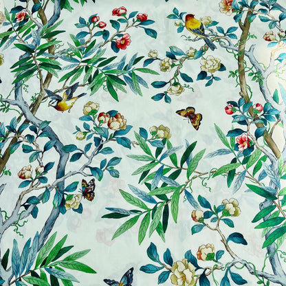 Floral Bird Print Cotton Fabric: 59" Wide Sewing Quilting