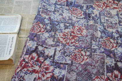Rose Pattern Jacquard Fabric: Gold Thread Designer Fabric, 55" Wide
