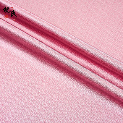 Tissu Nishijin Ori : Brocart de mariage japonais à petit jacquard à grille (29,5 pouces de large)