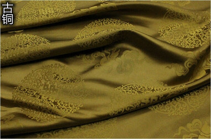 Chinese Brocade Fabric: Jacquard Silk Rayon Blend, Sewing Material