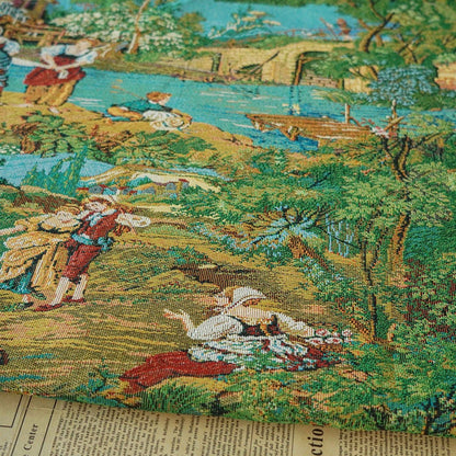 Jacquard Woven Fabric: Oil Painting Pattern, 50% Cotton (59"W)