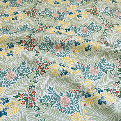 Floral Print Cotton Canvas Fabric - Sage Green (59" Wide)
