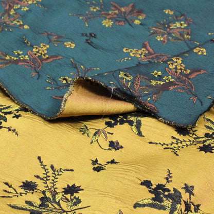 Metallic Brocade Fabric: Damask Jacquard Satin, 57" Wide