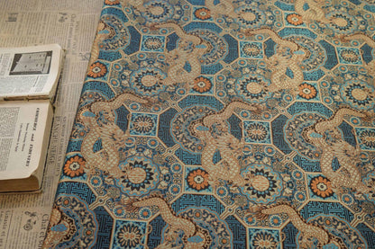 Tissu Dragon Mongol : Motif Bada tibétain pour l’ameublement, les costumes et la décoration