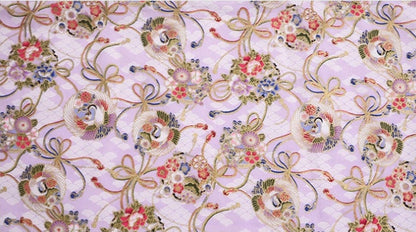 Japanese Crane Print Fabric: 100% Cotton Sewing Material