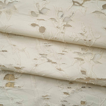 Flower Gauze Jacquard Fabric: Sheer Upholstery, Curtain Sewing Fabric (By Meter)