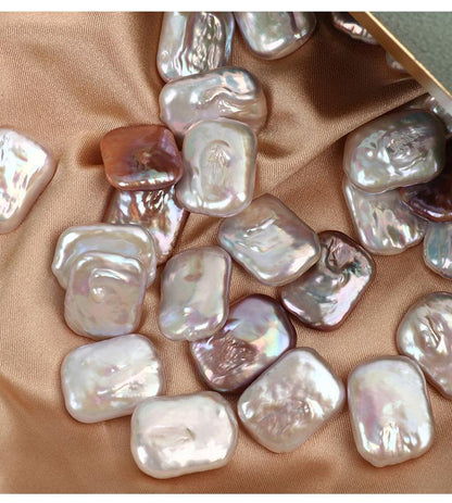 Perles carrées baroques en perles : Création de bijoux DIY à haute brillance
