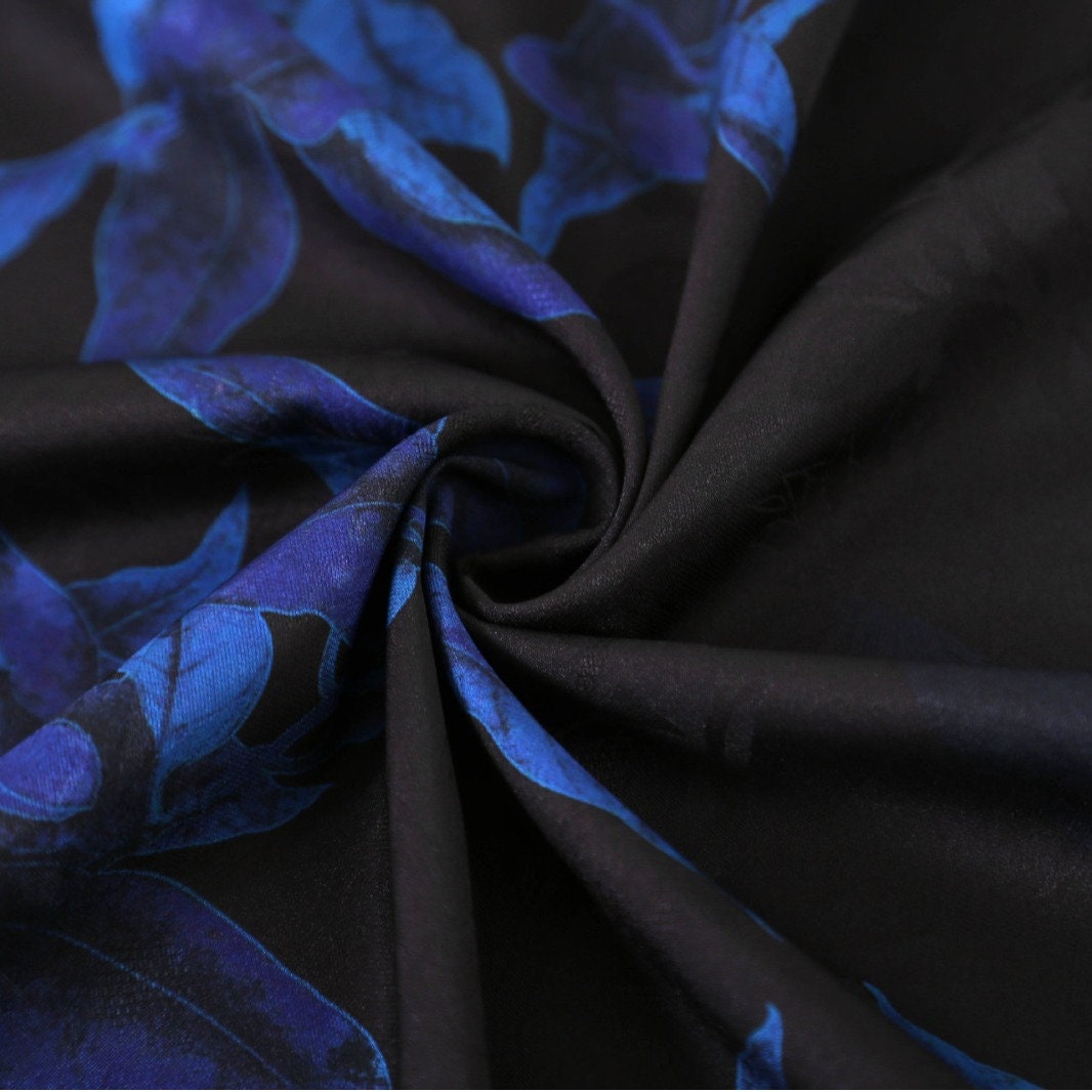 Orchid Ink Tea Silk Fabric: 59"W Satin Upholstery, Costume, Drapery