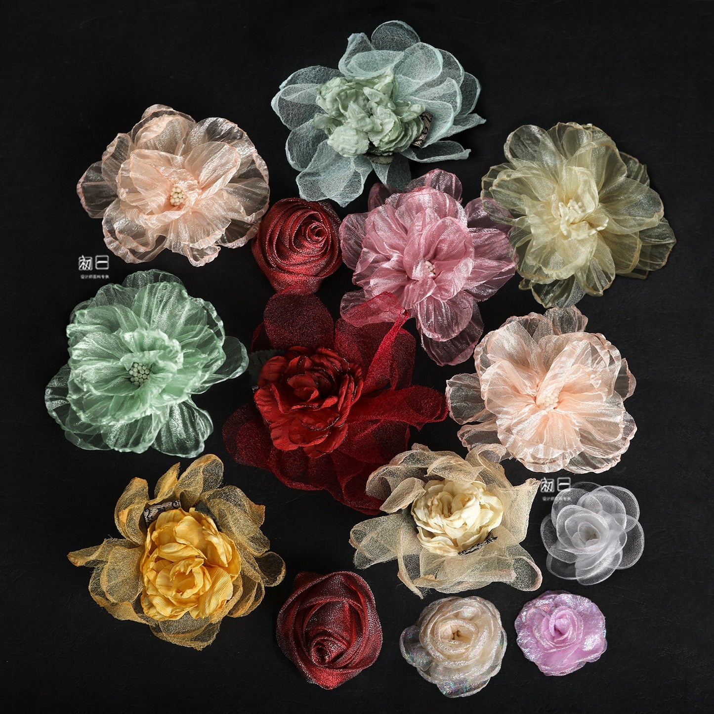 Handmade Organza Flower: 3D Wedding Dress Accessory