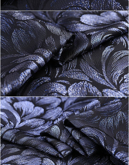 Gold Feather Jacquard Brocade Fabric: 60" Wide Sewing & Upholstery