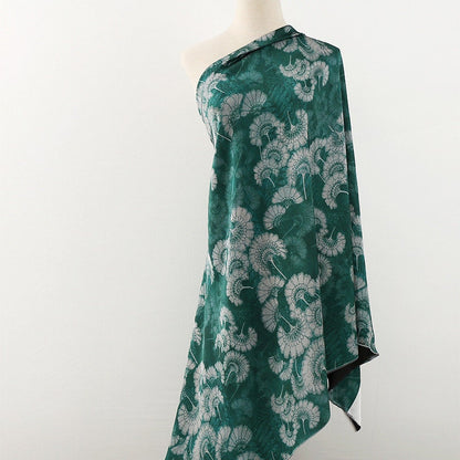 Floral Satin Fabric: 59"W Double-Sided Print for Sewing & Decor