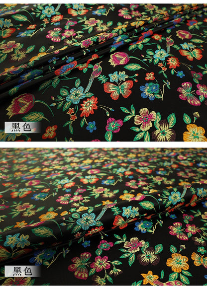 Tissu brocart papillon : jacquard de soie et rayonne de 114 cm de large
