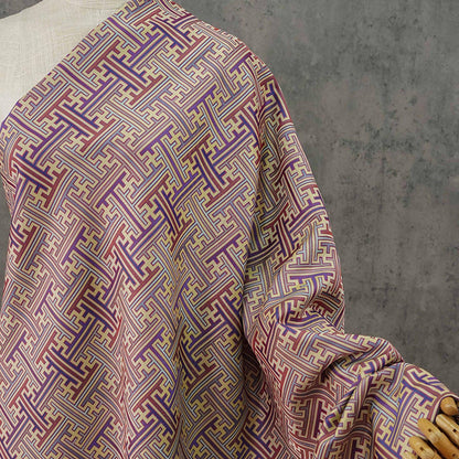 Reversible Jacquard Woven Fabric: Ancient Checkered Pattern, 59"W
