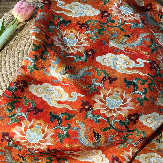 Phoenix Floral Jacquard Fabric ��� Rayon Si" Wide