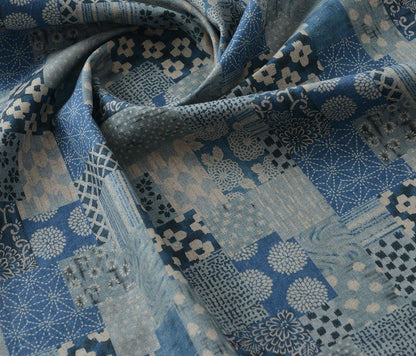 Japanese Patchwork Fabric: Cotton Linen Blend, Sewing Material (57" Wide)