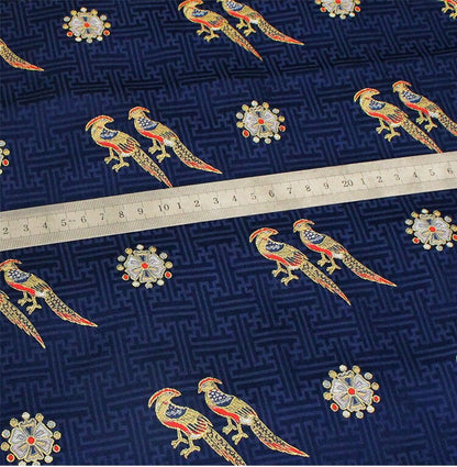 Queen Zhai Bird Brocade Fabric: 57"W Chinese Damask