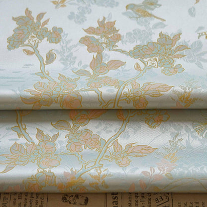 Ancient Chinese Painting Jacquard Fabric: 63"W Upholstery Sewing Material