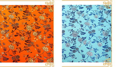 Peony Flower Damask Brocade Fabric: 45"W Chinese Sewing Quilting