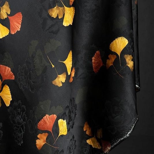 Tissu Shantung en rayonne Ginkgo : ameublement coloré, costumes et décoration