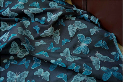Butterfly Jacquard Fabric: Polyester Upholstery, Costume, Decor - 64" W