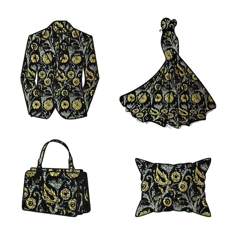 Sunflower Velvet Chenille Fabric ��� Thick Upholstery & Craft Materi" Wide