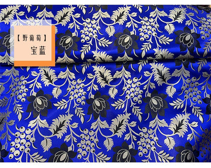 Tissu brocart chinois à motifs floraux : 75 cm de large, rayonne, pour la couture et l’ameublement