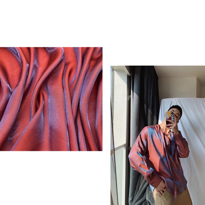 Shiny Mercerized Cotton Fabric: Gradient Satin Silky Hanfu, 59" Wide