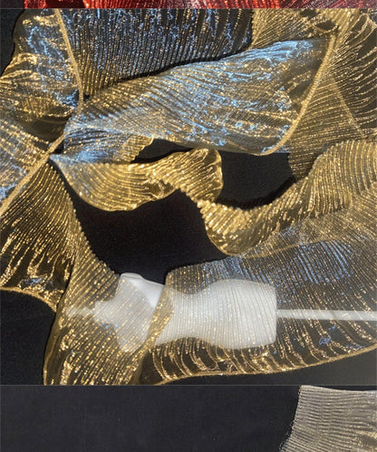 Two-Toned Ruffle Organza Fabric: 3D Folds, 15cm Wide