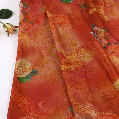 Tissu jacquard Baoxiang : satin soyeux de style chinois (largeur : 150 cm)