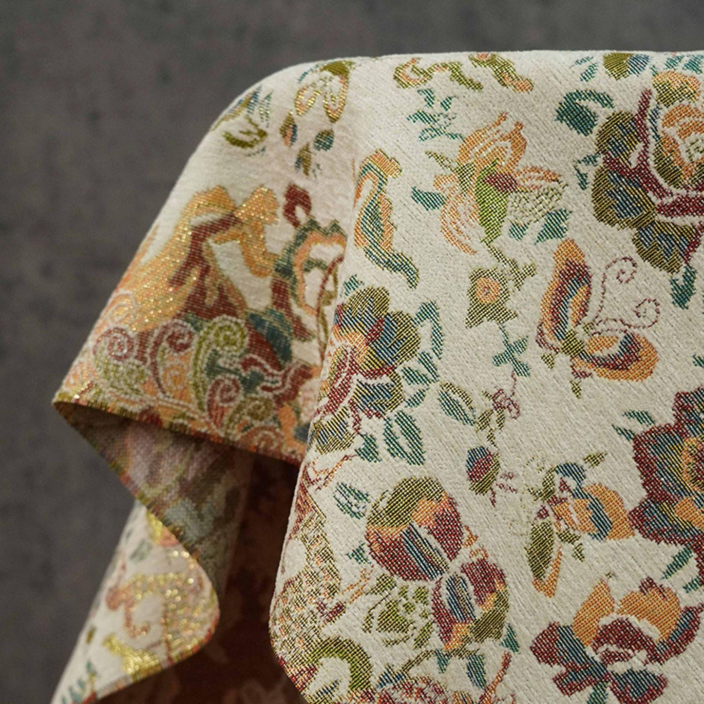 Floral Chenille Brocade Fabric | 55" Wide Chinese Jacquard