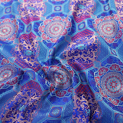 Tissu brocart Thangka de bon augure : Robes tibétaines de 57 pouces de large, sanctuaires