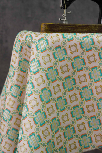 Green Dragon Brocade Fabric: Chinese Cheongsam Dress Material (59"W)