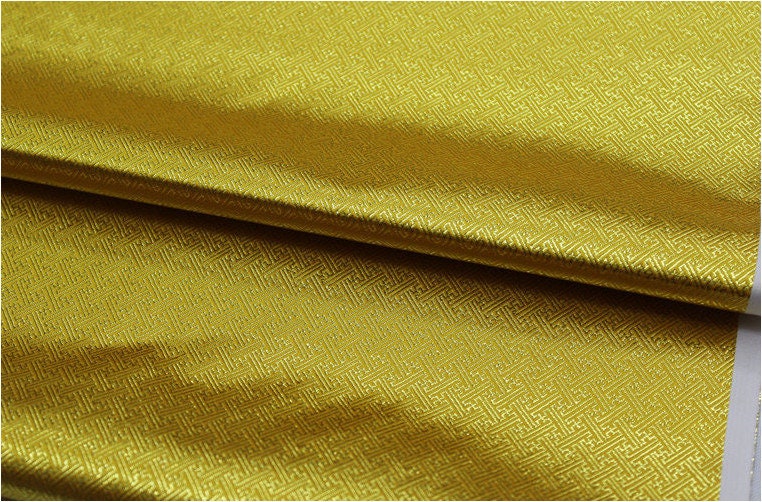 Gold & Silver Brocade Fabric: Small Squares, Costume Dress Material