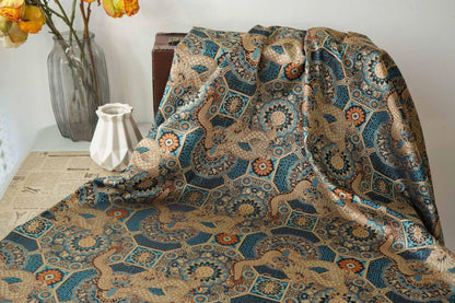 Tissu Dragon Mongol : Motif Bada tibétain pour l’ameublement, les costumes et la décoration