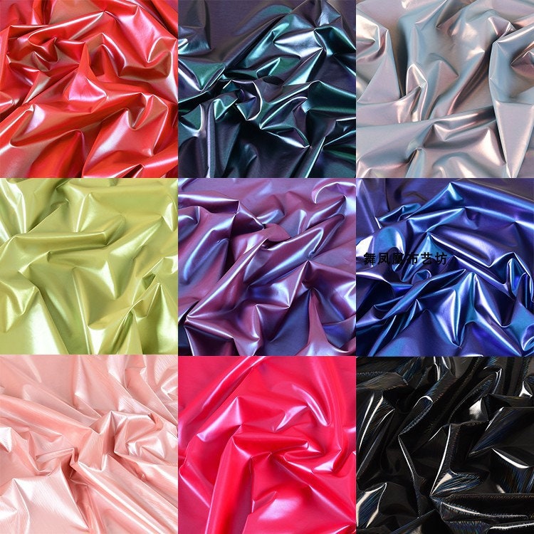 Space Silver PU Leather Fabric: Shiny Metallic Designer Material, 59" Wide