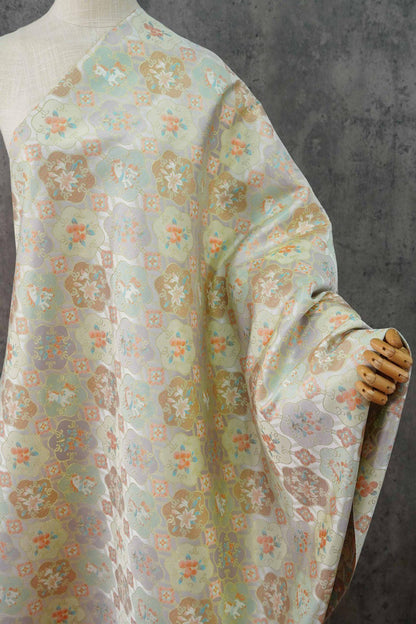 Tissu brocart Song avec jacquard doré ��� Tissage traditionnel chinois de luxe pour la couture et l'artisanat"W