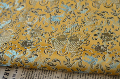 Pisces Fish Brocade Fabric: 58"W Chinese Style Sewing Material
