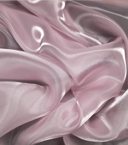 Crystal Silk-Satin Fabric: Water-Shine Metallic Luster, 57" Wide