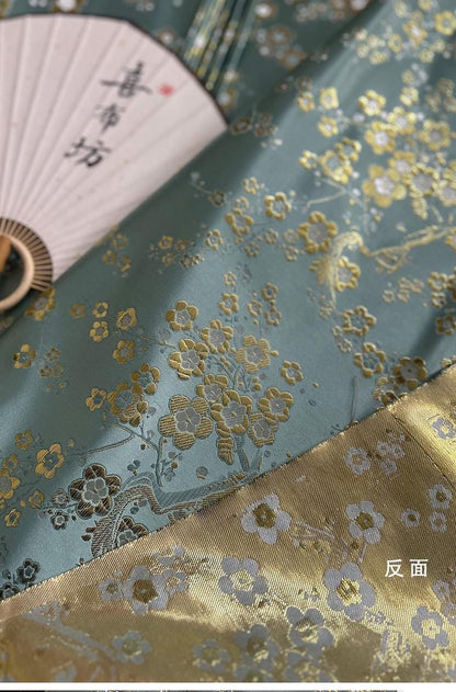 Plum Blossom Brocade Fabric: 29.5"W Cheongsam Cushion Damask