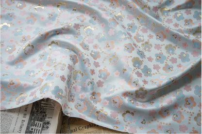 Gold Thread Floral Jacquard Fabric: 3D Flower Upholstery, 59" Wide