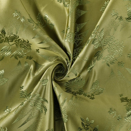 Chrysanthemum Brocade Fabric: 29.5" Wide Satin Silk Jacquard