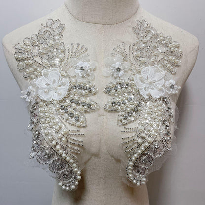 Embroidered Lace Trim: Beaded Sequins, Bridal Wedding Dress, By The Yard
