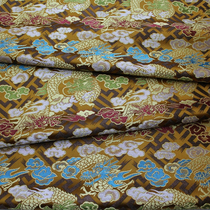 Dragon Robe Fabric: Silk Rayon Cheongsam Material, 29"W