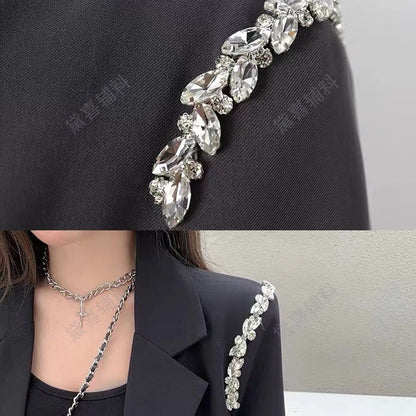 Bridal Rhinestone Applique: Crystal Wedding Belt, Doll Costume Decor