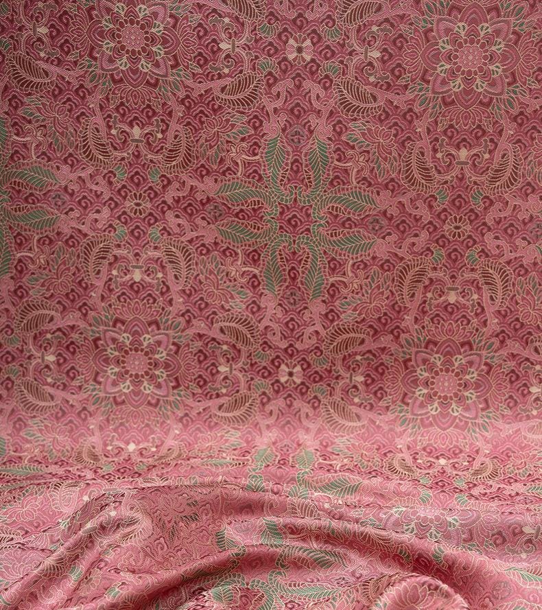Song Brocade Fabric: Dunhuang Pattern Rayon, Emperor Robe Material - Poppylollipop