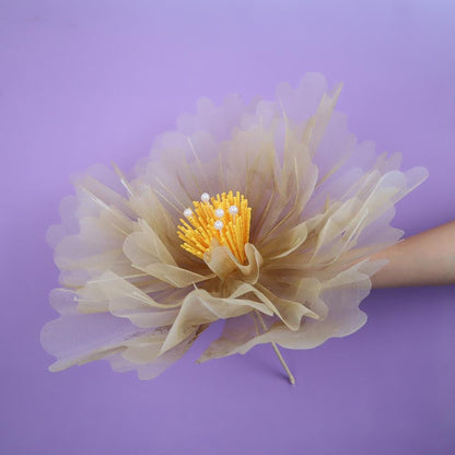 Gradient Peony Wedding Decor: Floral Centerpiece, Photo Booth Backdrop