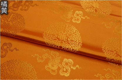 Chinese Brocade Fabric: Mongolian Gown Style, 29.5"W