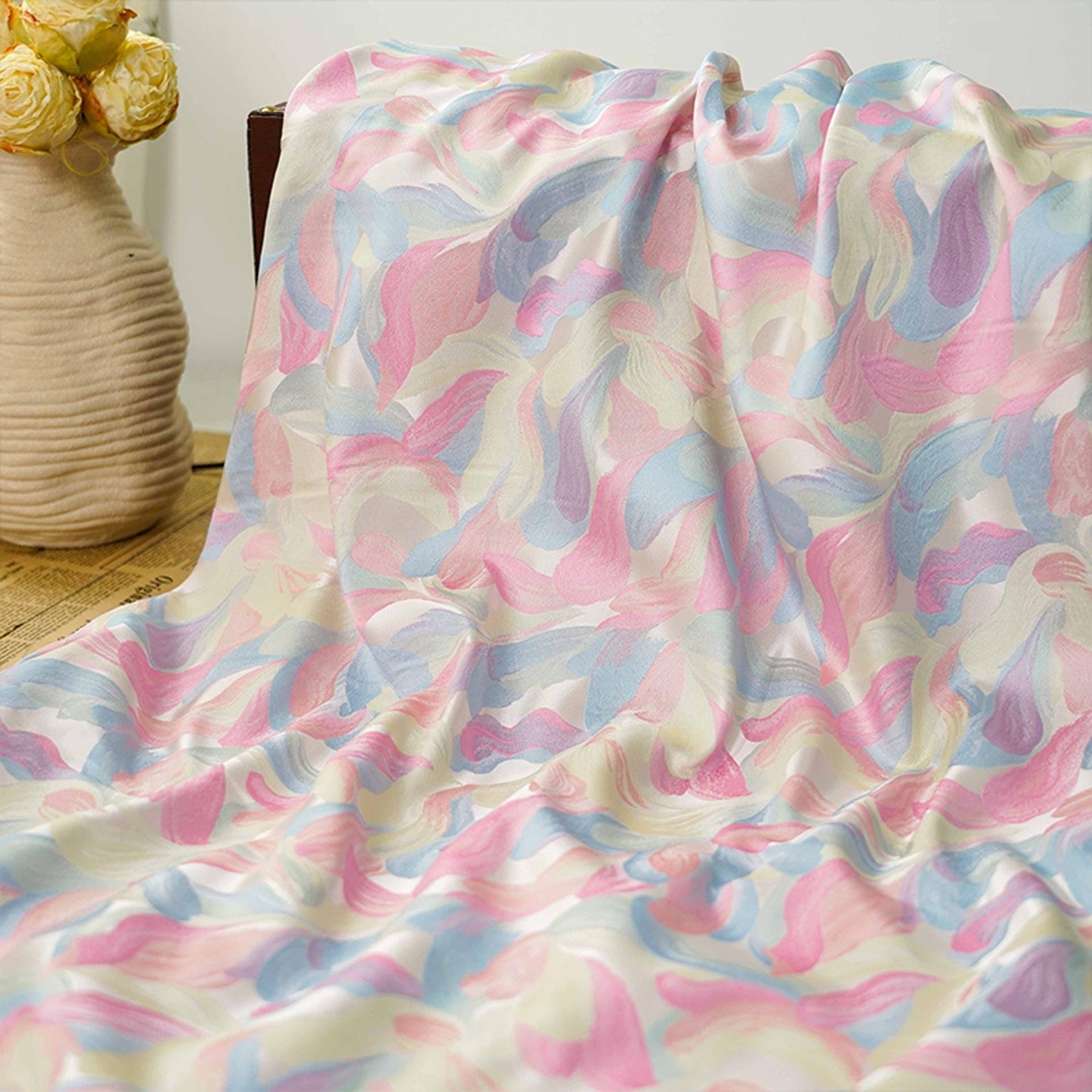 Color Matching Jacquard Fabric: 59"W Polyester Gold Thread